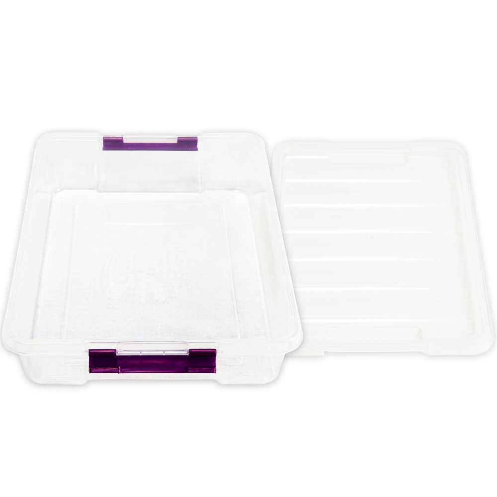 Max 3.8L Plastic Storage Box With Purple Clips (Minimum order quantity ...