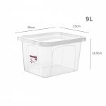 Into 9L Clear Plastic Stackable Storage Box Wholesale Melbourne